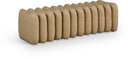 Atticus Vegan Leather Upholstered Bench - Tan