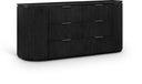 Astrid Solid Wood And Oak Veneer Dresser - Black