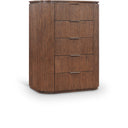 Astrid Solid Wood And Oak Veneer Chest - Brown