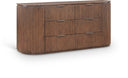 Astrid Solid Wood And Oak Veneer Dresser - Brown