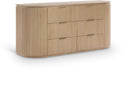 Astrid Solid Wood And Oak Veneer Dresser - Natural