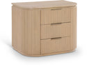 Astrid 30" Solid Wood And Oak Veneer Nightstand - Natural