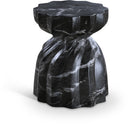 Caserta Marble Finish Indoor / Outdoor Concrete End Table - Black