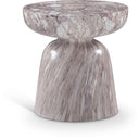 Avellino Marble Finish Indoor / Outdoor Concrete End Table - Brown