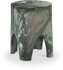 Foligno Marble Finish Indoor / Outdoor Concrete End Table - Green