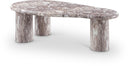 Sassari Marble Finish Indoor / Outdoor Concrete Coffee Table - Brown