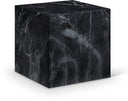 Piazza Marble Finish Indoor / Outdoor Concrete End Table - Black