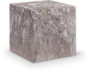 Piazza Marble Finish Indoor / Outdoor Concrete End Table - Brown