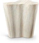 Monza Concrete And Fiberglass Indoor / Outdoor Patio End Table / Side Table - Travertine