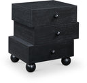 Askew 23.5" Oak Veneer Nightstand - Black