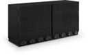 Scallop Oak Veneer Dresser - Black