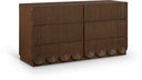 Scallop Oak Veneer Dresser - Brown
