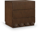 Scallop 24" Oak Veneer Nightstand - Brown
