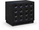 Compass 26" Oak Veneer Nightstand - Black