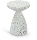 Anika Terrazzo Pattern Iron Terrazo End Table - White