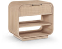 Windsor 28.5" Natural Cane And Solid Wood Nightstand - Natural