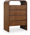 Giada Solid Wood And Veneer Chest - Brown Burl