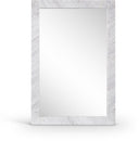 Pavia Genuine Genuine Marble Frame Mirror - White
