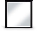 Astrid Solid Wood And Oak Veneer Mirror - Black