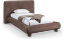 Blair Chenille Fabric Upholstered Twin Bed - Brown