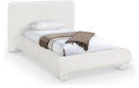 Blair Chenille Fabric Upholstered Twin Bed - Cream