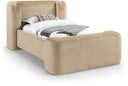 Modena Chenille Fabric Upholstered Twin Bed - Beige