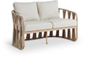San Pietro 60.5" Water Resilient Fabric Upholstered Outdoor Patio Loveseat - Beige