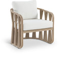 San Pietro Water Resilient Fabric Upholstered Outdoor Patio Chair - Cream