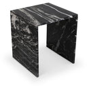 Pienza Genuine Marble End Table - Black
