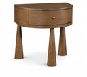 Oasis 23.75" Acacia Veneer And Solid Wood Nightstand - Brown