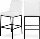 Bryce Vegan Leather Upholstered Bar Stool - White