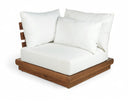 Mirella Water Resistant Fabric Upholstered Outdoor Patio Corner Modular Chair - White
