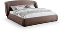 Sandro Chenille Fabric Upholstered Bed - Brown