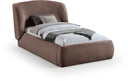 Sandro Chenille Fabric Upholstered Twin Bed - Brown