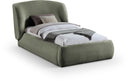 Sandro Chenille Fabric Upholstered Twin Bed - Green