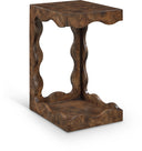 Vassa Burl Veneer End / Side Table - Brown Burl