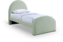 Andaz Chenille Fabric Upholstered Twin Bed - Mint