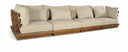 Mirella 149.75" Water Resistant Fabric Upholstered 4pc. Outdoor Patio Modular Sofa - Tan