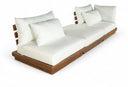 Mirella 112" Water Resistant Fabric Upholstered 3pc. Outdoor Patio Modular Sofa - White