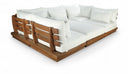 Mirella 112.75" Water Resistant Fabric Upholstered 6pc. Outdoor Patio Modular Sectional - White