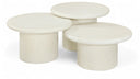 Emara Concrete And Fiberglass 3-pc Coffee Table - Cream