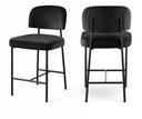 Zarelle Performance Fabric Upholstered Counter Stool - Black