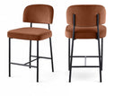 Zarelle Performance Fabric Upholstered Counter Stool - Cognac