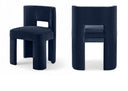 Zuno Velvet Performance Fabric Upholstered Dining Chair - Blue