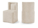 Duvina Chenille Performance Fabric Upholstered Dining Chair - Beige