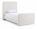 Fira Chenille Fabric Upholstered Twin Bed - Cream