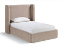 Kendall Velvet Upholstered Twin Bed - Taupe