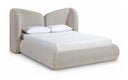 Elowen Chenille Fabric Upholstered Bed - Beige