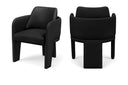 Vanda Vegan Leather Upholstered Dining Chair - Black