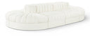 Rummi 156" Velvet Performance Fabric Upholstered 8pc. Modular Sectional - Cream